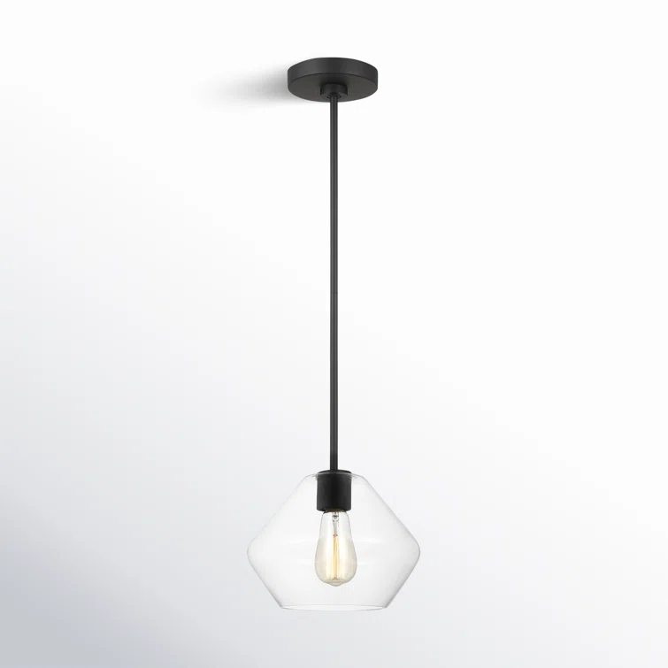 Rooks Single Light Glass Dimmable Pendant