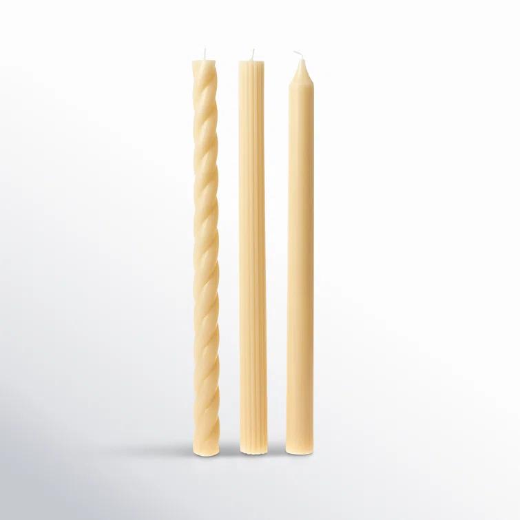 ILLUME Beautifully Done Unscented Assorted Candle Tapers 3-Pack
