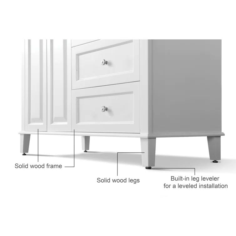 Hannah 48'' Single Bathroom Vanity with Quartz Top