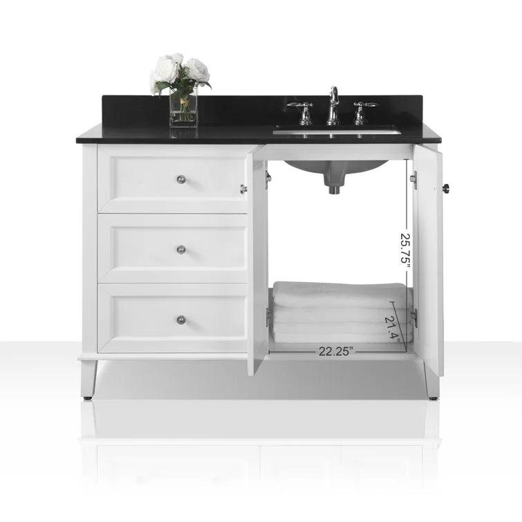 Hannah 48'' Single Bathroom Vanity with Quartz Top