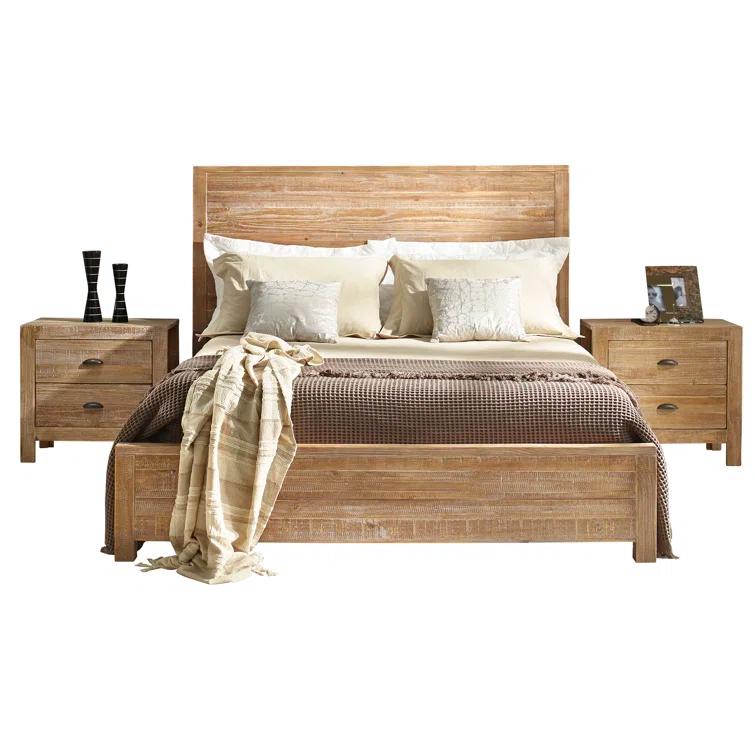 Montauk Solid Wood Panel Bed