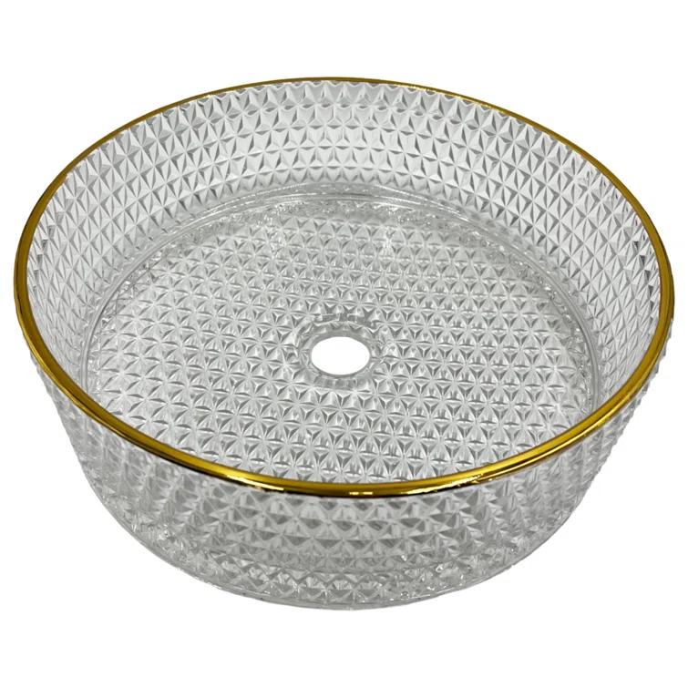 Scotch 16" Glass Circular Bathroom Vessel Sink - Timeless Collection