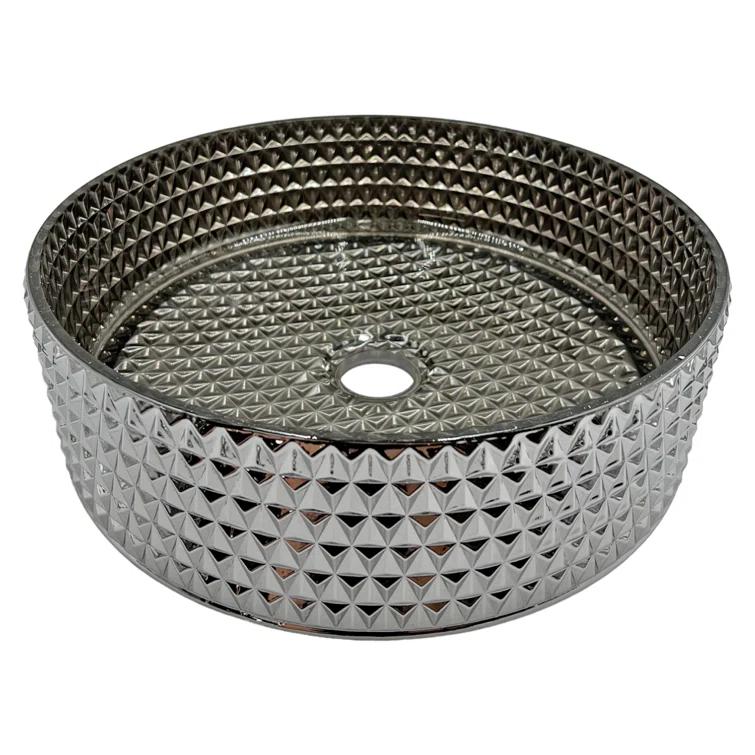 Scotch 14" Glass Circular Bathroom Vessel Sink - Timeless Collection