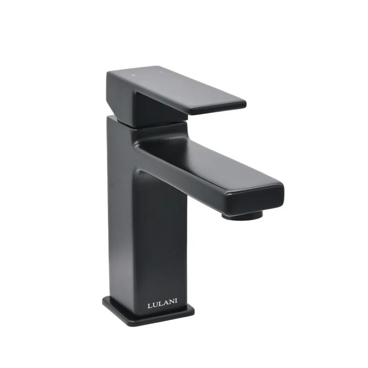 Lulani BA-600-01MB Lulani Capri Single Hole Bathroom Faucet with Drain Assembly