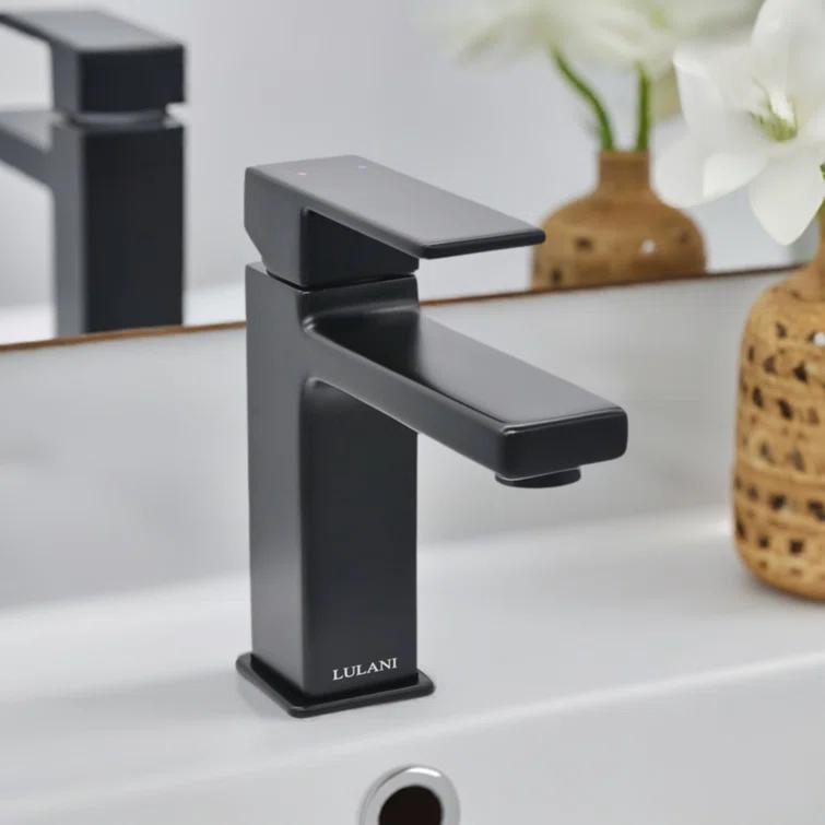 Lulani BA-600-01MB Lulani Capri Single Hole Bathroom Faucet with Drain Assembly