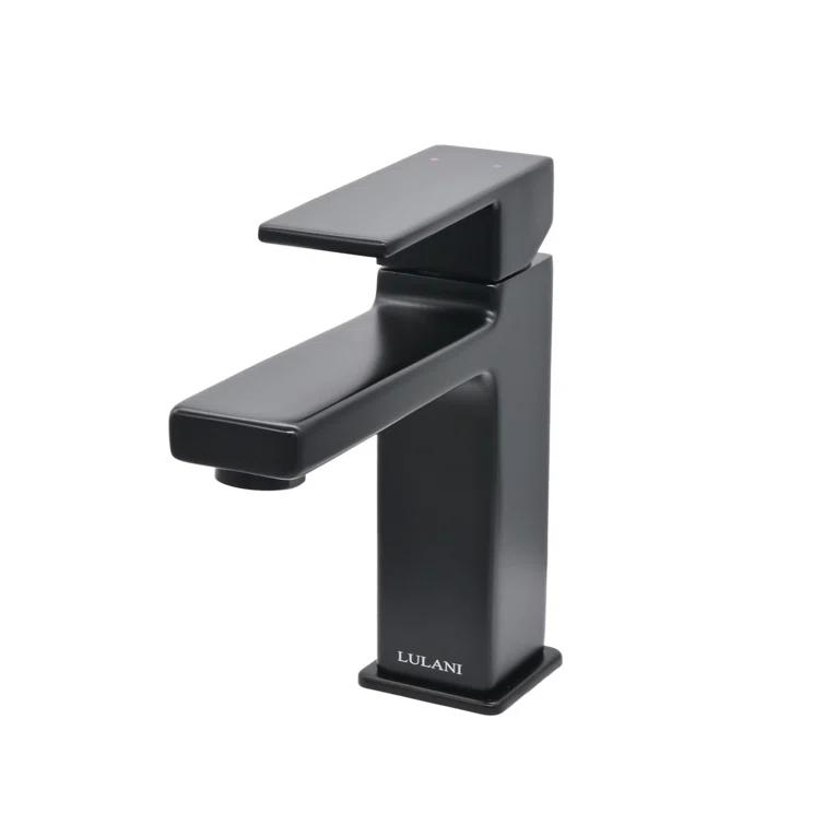 Lulani BA-600-01MB Lulani Capri Single Hole Bathroom Faucet with Drain Assembly