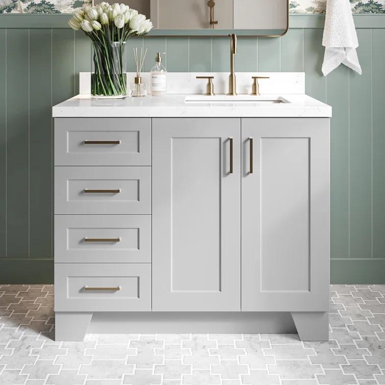 ARIEL Taylor 42 in. W x 21.5 in. D Bath Vanity Cabinet Only in Grey