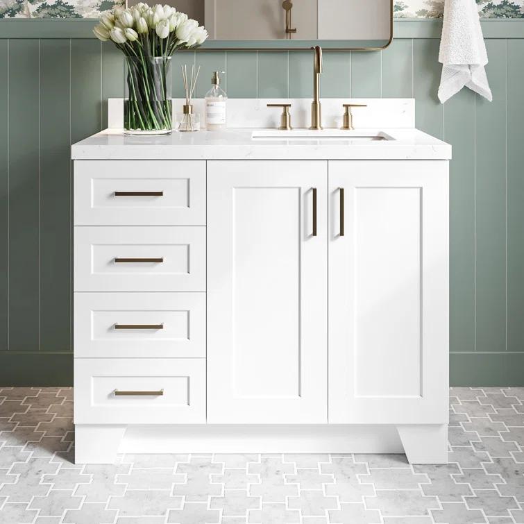 Ariel Q042srcqrvo Taylor 42" Free Standing Single Basin Vanity Set - White