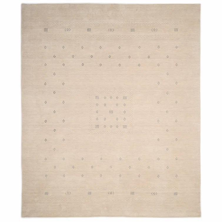 Cyrena Hand-Loomed Wool Rug - Natural / 5' x 8'