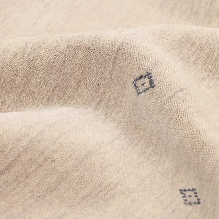 Cyrena Hand-Loomed Wool Rug - Natural / 5' x 8'