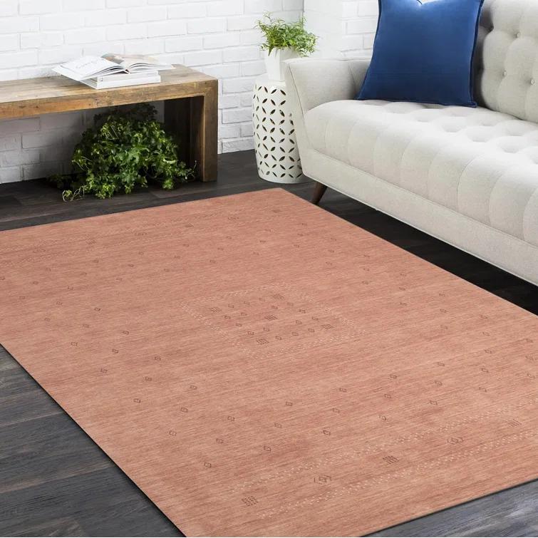 Cyrena Hand-Loomed Wool Rug - Peach / 9' x 12'
