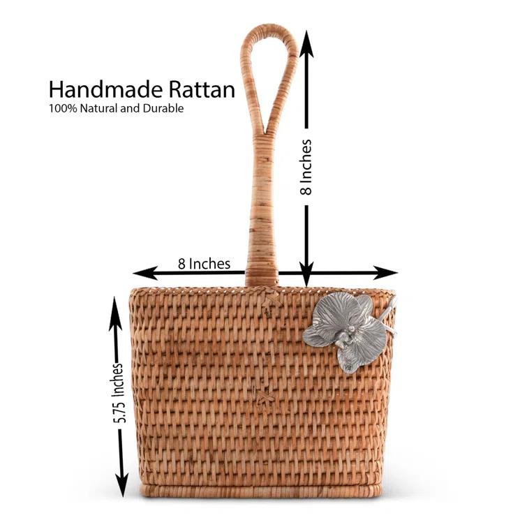 Vagabond House Natural Fibers Square Flatware Caddy