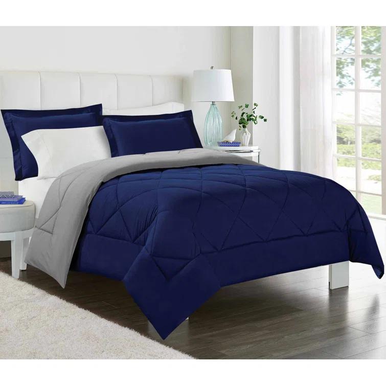 Swift Home 1800 Series Reversible Down-Alternative Comforter Set & Reviews | Wayfair