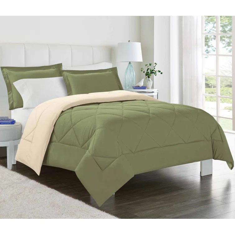 Swift Home 1800 Series Reversible Down-Alternative Comforter Set & Reviews | Wayfair