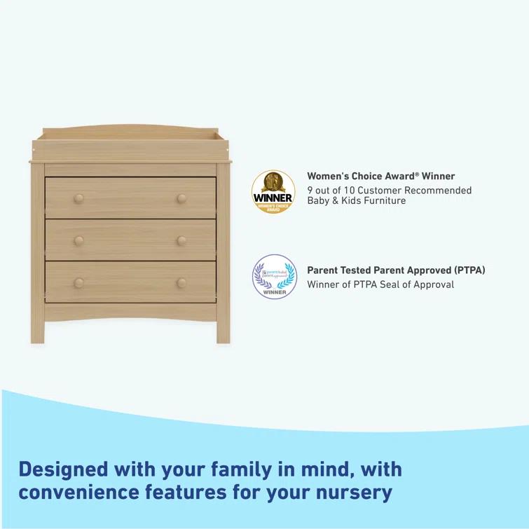 Noah 3 Drawer Chest with Changing Topper
