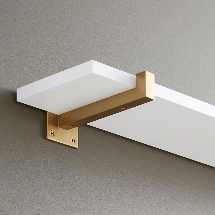 Signature Hardware Bodwell Brass Shelf Bracket