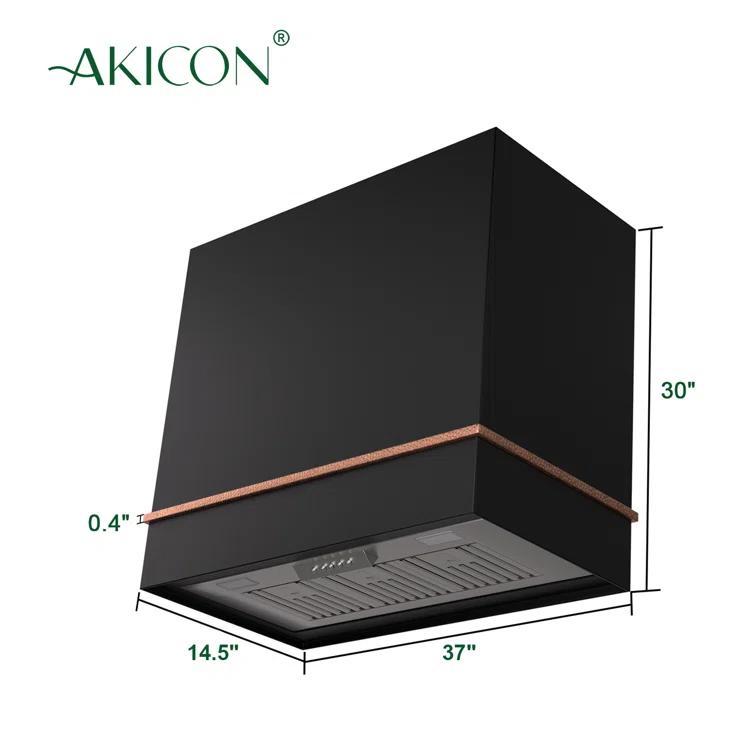 Akicon 36" 600 CFM Ducted (Vented) Wall Range Hood