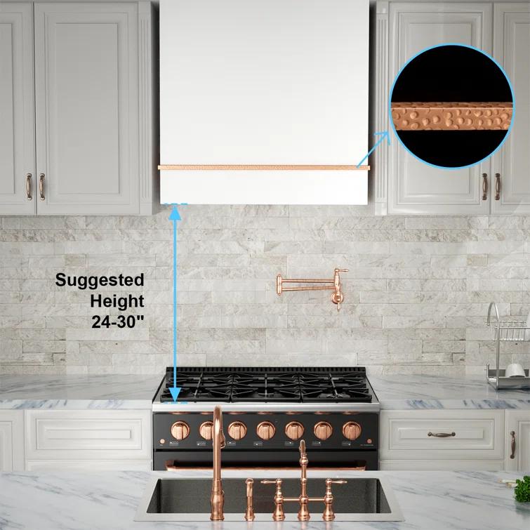Akicon 36" 600 CFM Ducted (Vented) Wall Range Hood