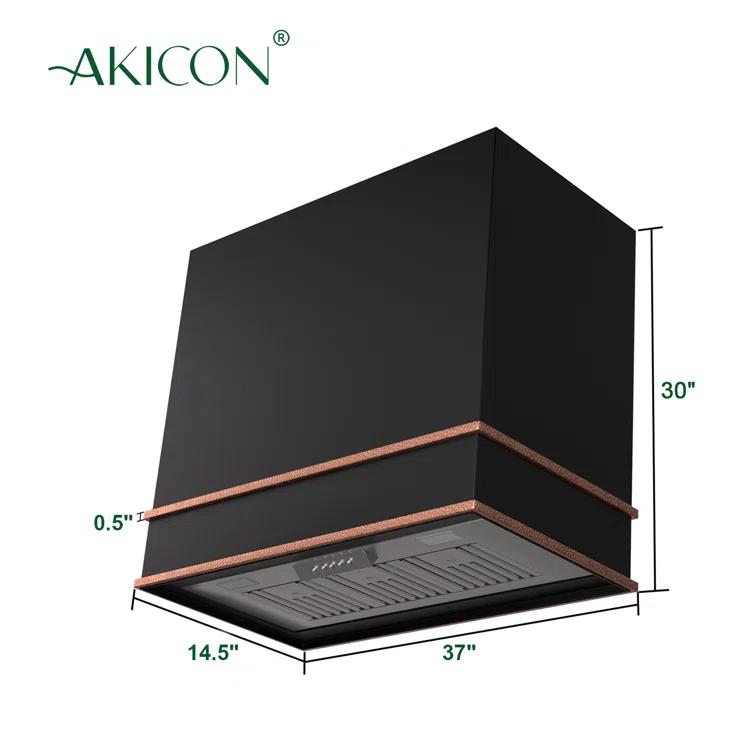 Akicon 36" Stainless Steel 600 CFM Ducted (Vented) Wall Mounted Required Range Hood