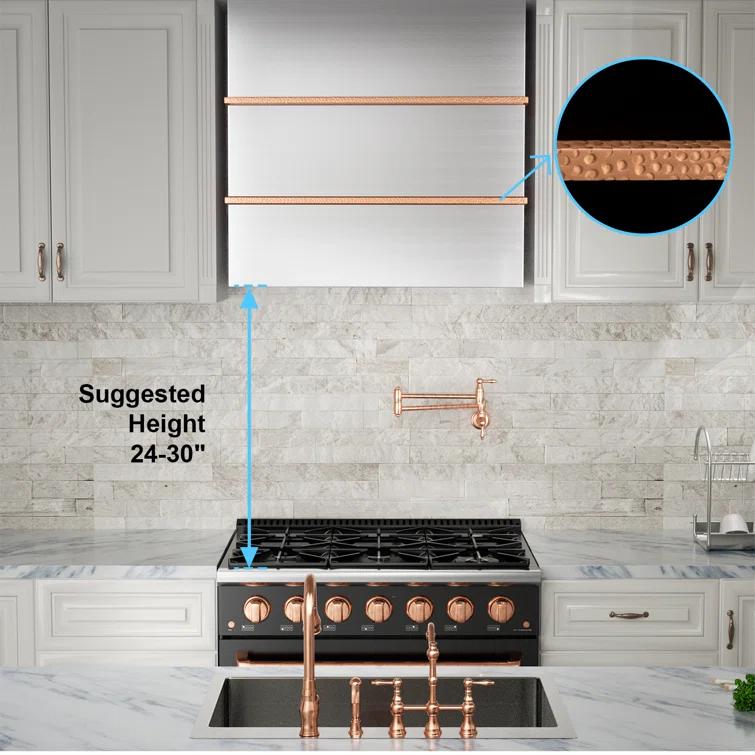 Akicon Akicon 30" Stainless Steel 600 CFM Ducted (Vented) Wall Mounted Required Range Hood AK-HS30HC-BSC