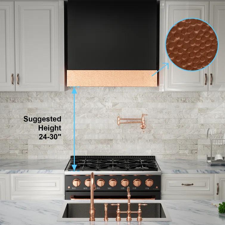 Akicon 600 CFM Ducted (Vented) Wall Mounted Required Range Hood