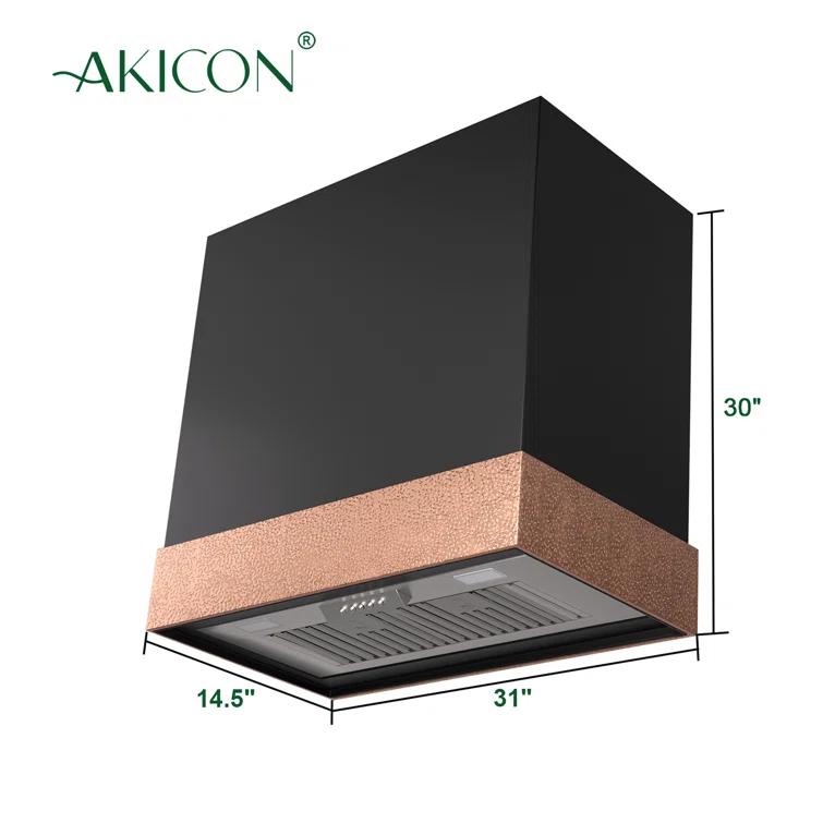 Akicon 600 CFM Ducted (Vented) Wall Mounted Required Range Hood