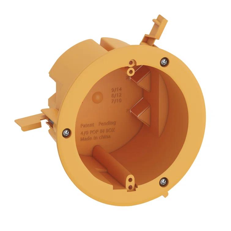 Inlight 4" Junction Box Round Electrical Box For Wall Lights, 3 Packs, Old Work Box, UL Listed