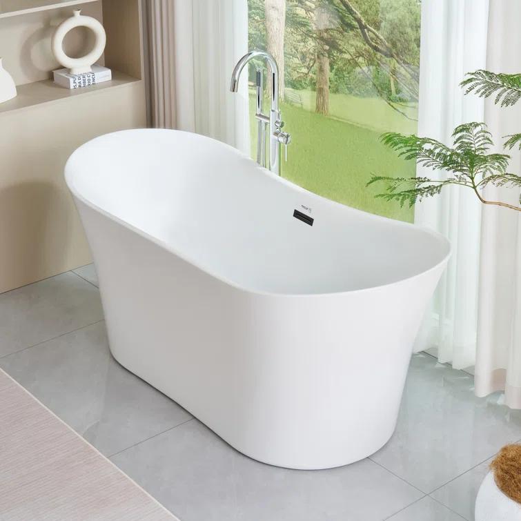 67" x 31" Freestanding Soaking Bathtub