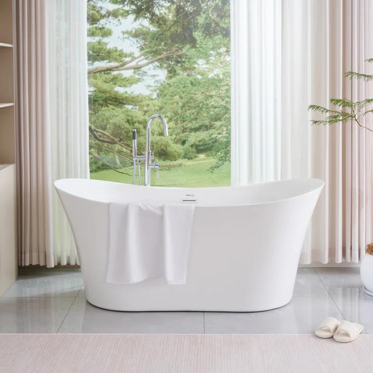 67" x 31" Freestanding Soaking Bathtub