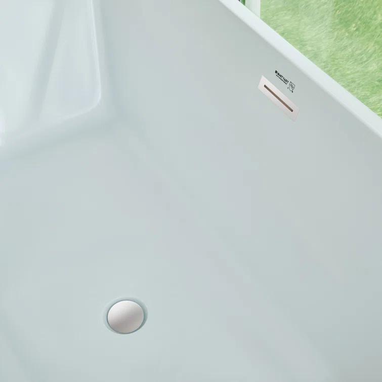 67" x 32" Freestanding Soaking Acrylic Bathtub