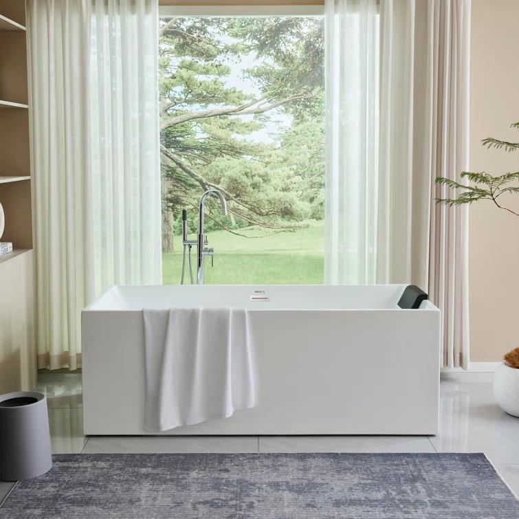 Chloe 59" x 30" Freestanding Soaking Bathtub