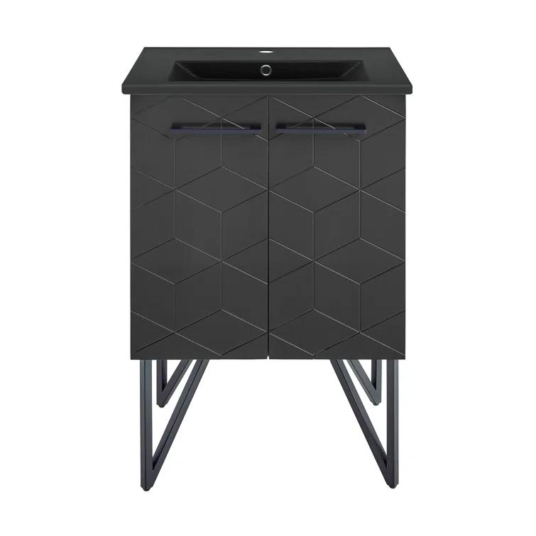 Annecy 24 In. Bathroom Vanity With Ceramic Sink Top