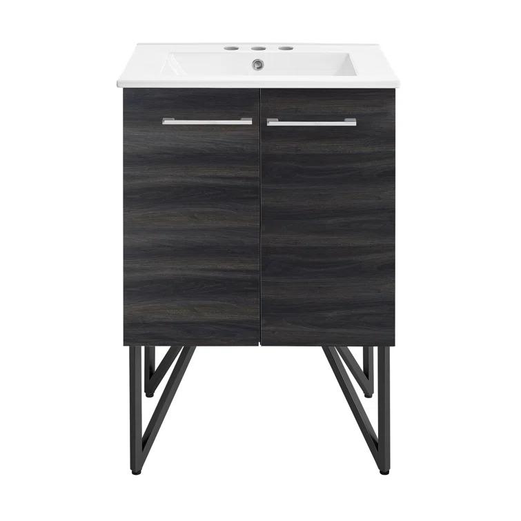 Annecy 24 In. Bathroom Vanity With Ceramic Sink Top