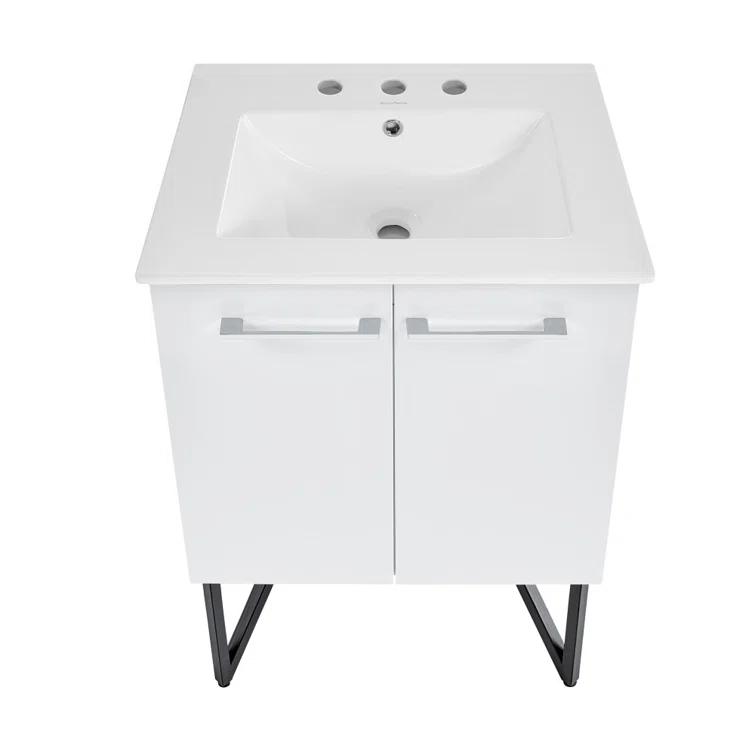 Annecy 24 In. Bathroom Vanity With Ceramic Sink Top