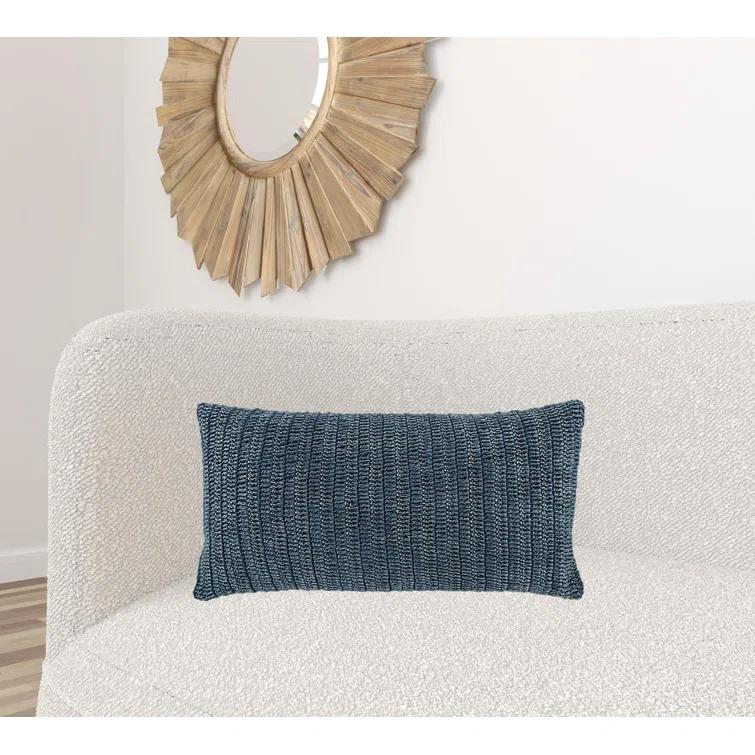 Nakeya Knitted Linen Throw Pillow