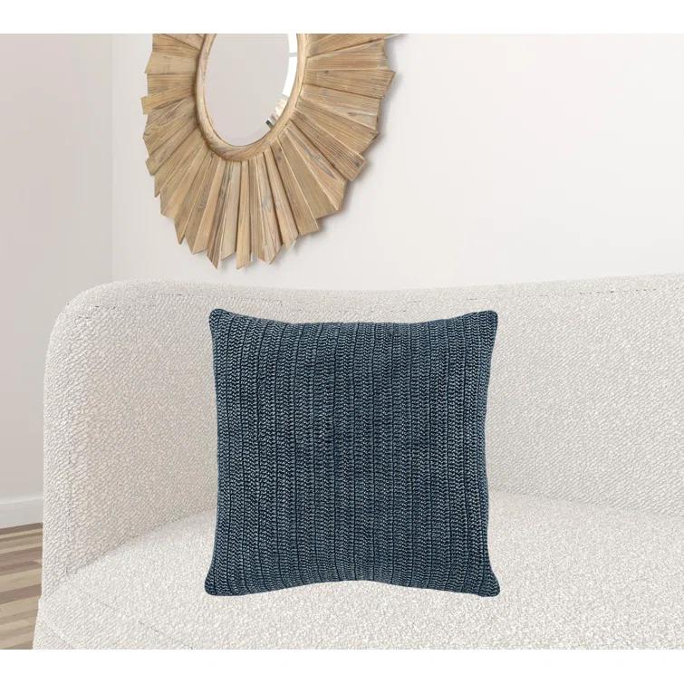Honey Knitted Linen Rectangular Throw Pillow