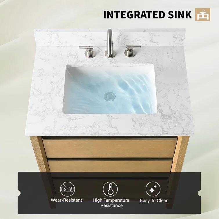 30 Single Bathroom Vanity with Top