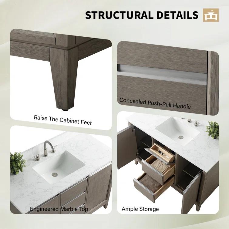 48 Single Bathroom Vanity with Top