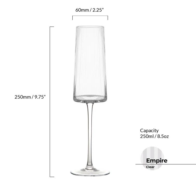 Zoya 8.5oz. Champagne Glass Stemware Set (Set of 2)