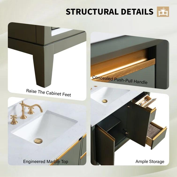 42 Single Bathroom Vanity with Top