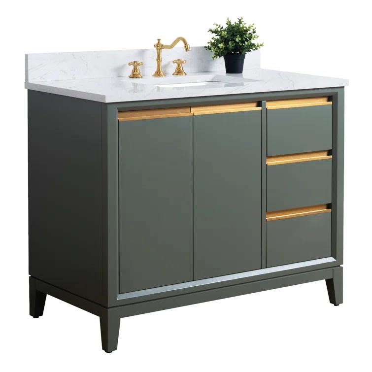 42 Single Bathroom Vanity with Top