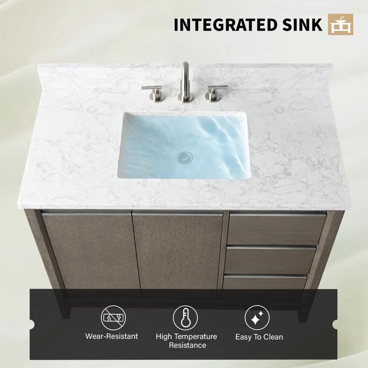 42 Single Bathroom Vanity with Top