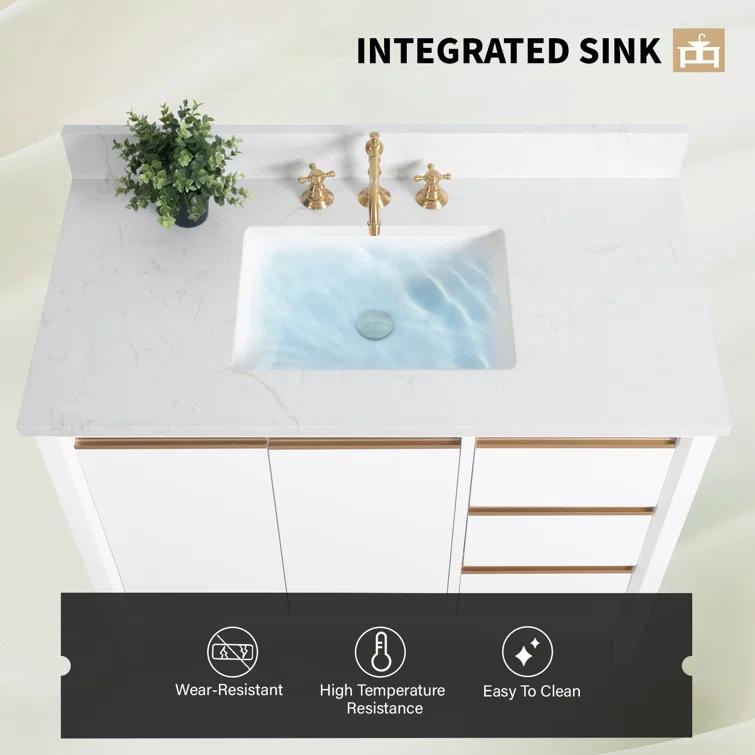 42 Single Bathroom Vanity with Top
