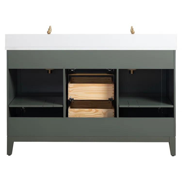 54 Double Bathroom Vanity with Top