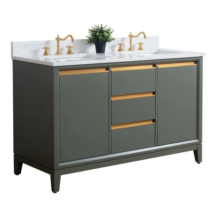 54 Double Bathroom Vanity with Top