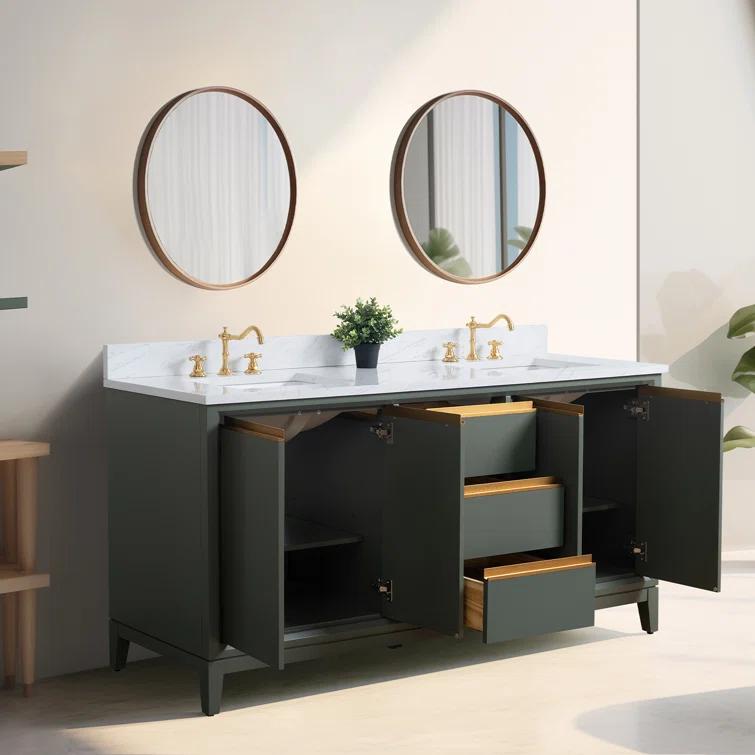 72 Double Bathroom Vanity with Top