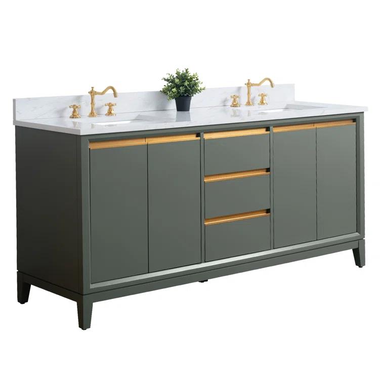 72 Double Bathroom Vanity with Top