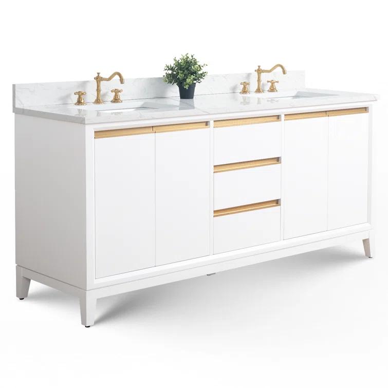 72 Double Bathroom Vanity with Top