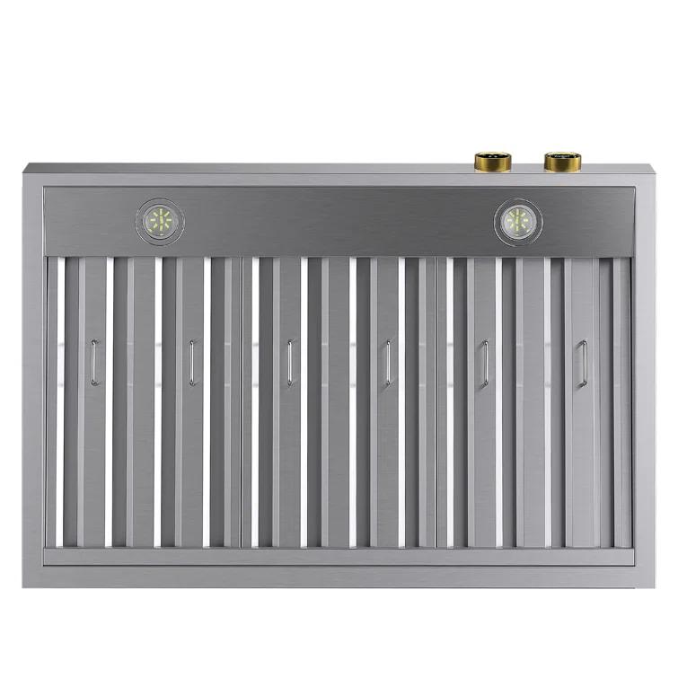 36 in. 900 CFM Ducted Under Cabinet Range Hood in Stainless Steel with Gold Accents and Digital Controls
