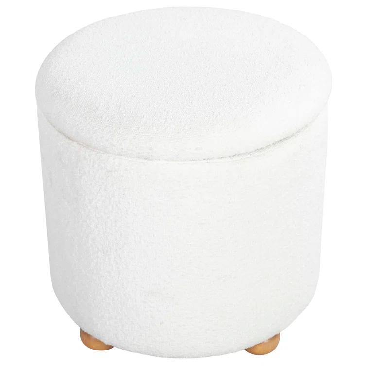 Becka Square Boucle Storage Ottoman